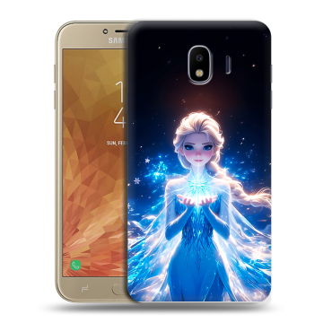 Пластиковый чехол на Samsung Galaxy J4 с принтом Холодное сердце Frozen Пластиковый чехол на Samsung Galaxy J4 с принтом Холодное сердце Frozen