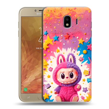 Пластиковый чехол на Samsung Galaxy J4 с принтом Labubu Лабубу Пластиковый чехол на Samsung Galaxy J4 с принтом Labubu Лабубу