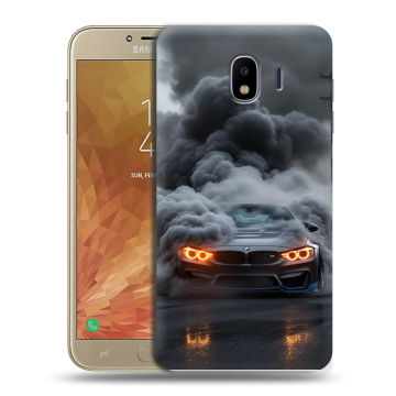 Пластиковый чехол на Samsung Galaxy J4 с принтом BMW БМВ Пластиковый чехол на Samsung Galaxy J4 с принтом BMW БМВ