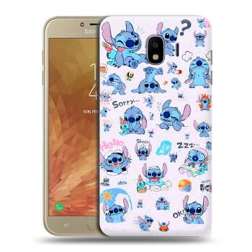 Пластиковый чехол на Samsung Galaxy J4 с принтом Лило и Стич
