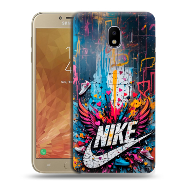 Пластиковый чехол на Samsung Galaxy J4 с принтом Nike Найк Пластиковый чехол на Samsung Galaxy J4 с принтом Nike Найк