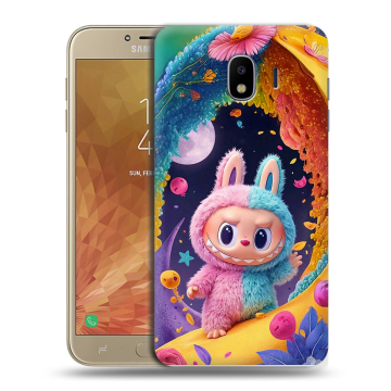 Пластиковый чехол на Samsung Galaxy J4 с принтом Labubu Лабубу Пластиковый чехол на Samsung Galaxy J4 с принтом Labubu Лабубу