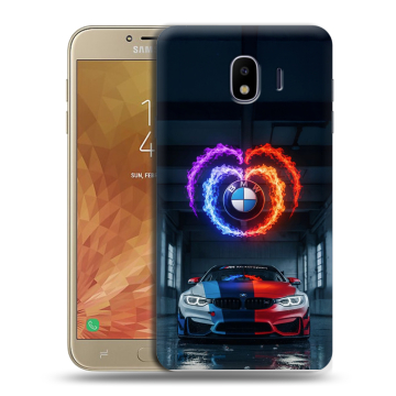 Пластиковый чехол на Samsung Galaxy J4 с принтом BMW БМВ Пластиковый чехол на Samsung Galaxy J4 с принтом BMW БМВ