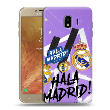 Пластиковый чехол на Samsung Galaxy J4 с принтом Real Madrid Реал Мадрид Пластиковый чехол на Samsung Galaxy J4 с принтом Real Madrid Реал Мадрид