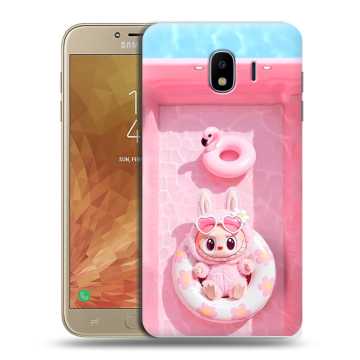 Пластиковый чехол на Samsung Galaxy J4 с принтом Labubu Лабубу Пластиковый чехол на Samsung Galaxy J4 с принтом Labubu Лабубу