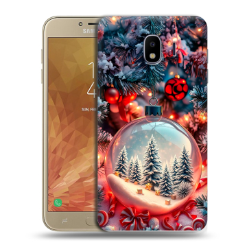 Пластиковый чехол на Samsung Galaxy J4 с принтом Новый год Пластиковый чехол на Samsung Galaxy J4 с принтом Новый год