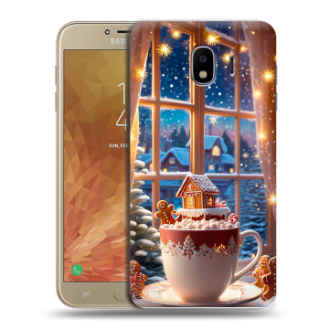 Пластиковый чехол на Samsung Galaxy J4 с принтом Новый год Пластиковый чехол на Samsung Galaxy J4 с принтом Новый год