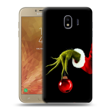 Пластиковый чехол на Samsung Galaxy J4 с принтом Новый год Гринч Пластиковый чехол на Samsung Galaxy J4 с принтом Новый год Гринч