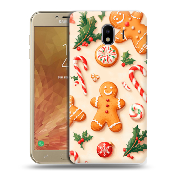 Пластиковый чехол на Samsung Galaxy J4 с принтом Новый год Пластиковый чехол на Samsung Galaxy J4 с принтом Новый год