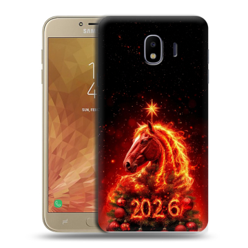 Пластиковый чехол на Samsung Galaxy J4 с принтом Новый год Пластиковый чехол на Samsung Galaxy J4 с принтом Новый год
