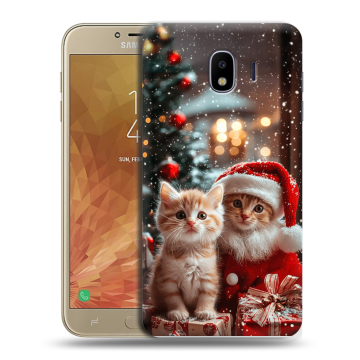 Пластиковый чехол на Samsung Galaxy J4 с принтом Новый год Пластиковый чехол на Samsung Galaxy J4 с принтом Новый год