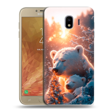 Пластиковый чехол на Samsung Galaxy J4 с принтом Новый год Пластиковый чехол на Samsung Galaxy J4 с принтом Новый год
