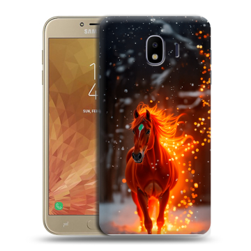 Пластиковый чехол на Samsung Galaxy J4 с принтом Новый год Пластиковый чехол на Samsung Galaxy J4 с принтом Новый год