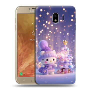 Пластиковый чехол на Samsung Galaxy J4 с принтом Новый год Пластиковый чехол на Samsung Galaxy J4 с принтом Новый год