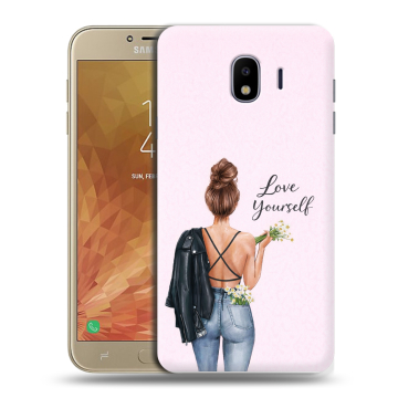 Пластиковый чехол на Samsung Galaxy J4 с принтом женский Пластиковый чехол на Samsung Galaxy J4 с принтом женский