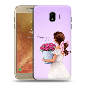 Пластиковый чехол на Samsung Galaxy J4 с принтом женский Пластиковый чехол на Samsung Galaxy J4 с принтом женский