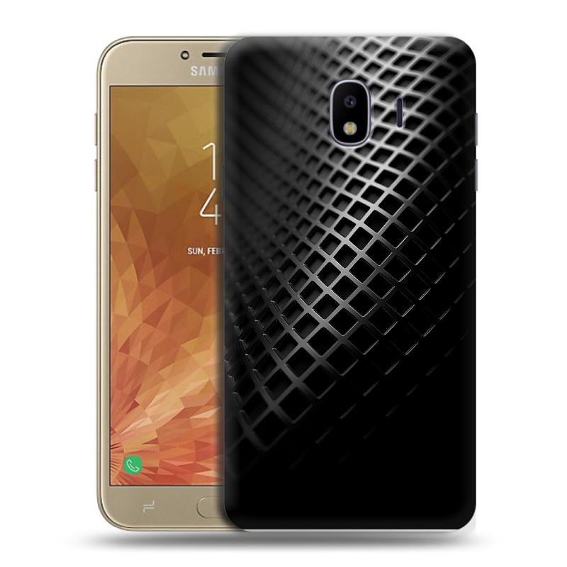 Пластиковый чехол на Samsung Galaxy J4 с принтом Текстура металла Пластиковый чехол на Samsung Galaxy J4 с принтом Текстура металла