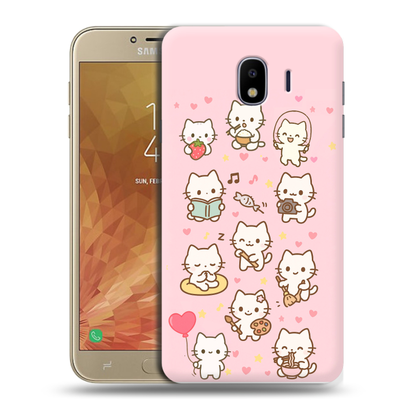 Пластиковый чехол на Samsung Galaxy J4 с принтом Hello Kitty Хелоу Кити Пластиковый чехол на Samsung Galaxy J4 с принтом Hello Kitty Хелоу Кити