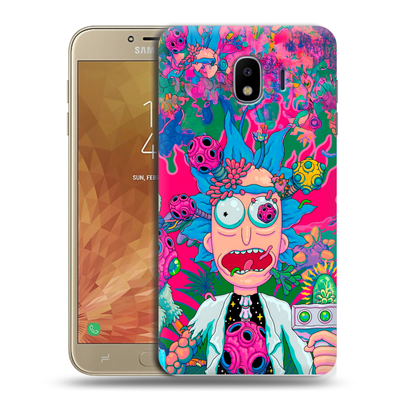 Пластиковый чехол на Samsung Galaxy J4 с принтом Рик и Морти Rick Morty Пластиковый чехол на Samsung Galaxy J4 с принтом Рик и Морти Rick Morty
