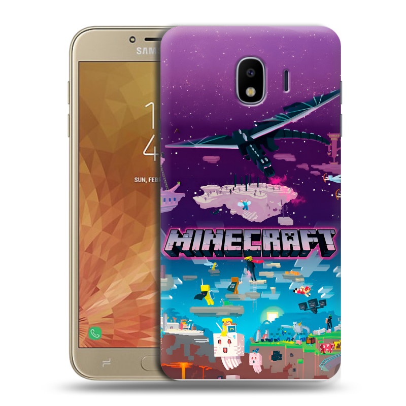 Пластиковый чехол на Samsung Galaxy J4 с принтом Майнкрафт Minecraft Пластиковый чехол на Samsung Galaxy J4 с принтом Майнкрафт Minecraft