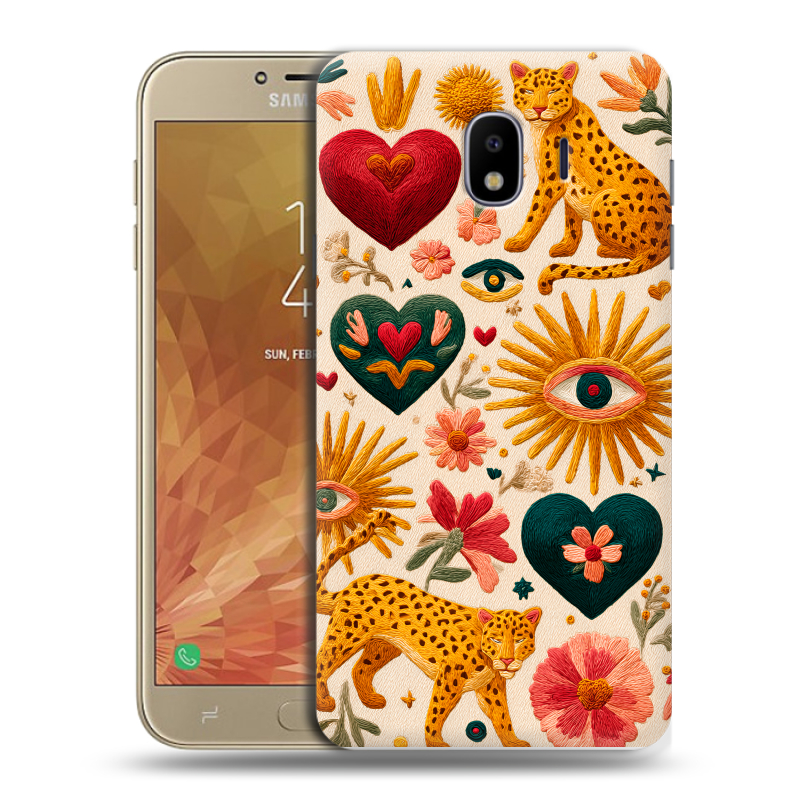 Пластиковый чехол на Samsung Galaxy J4 с принтом Модный принт Пластиковый чехол на Samsung Galaxy J4 с принтом Модный принт