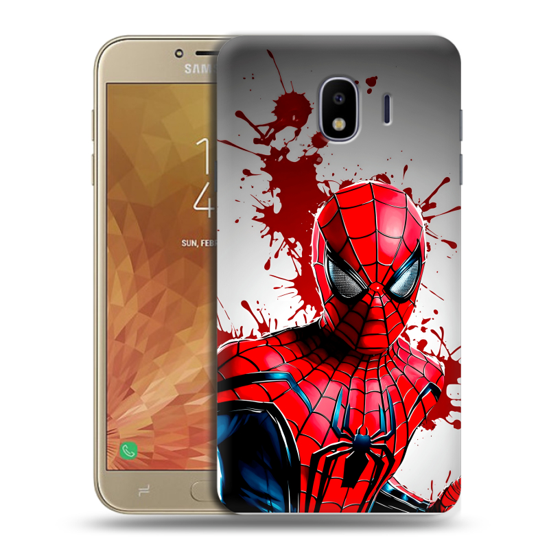 Пластиковый чехол на Samsung Galaxy J4 с принтом Spiderman Человек паук Пластиковый чехол на Samsung Galaxy J4 с принтом Spiderman Человек паук