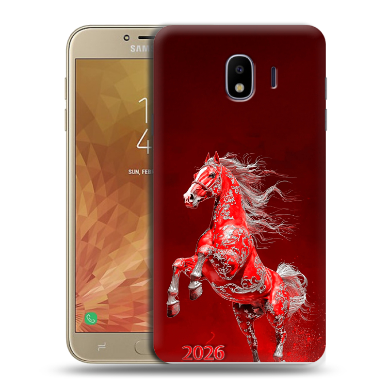Пластиковый чехол на Samsung Galaxy J4 с принтом Новый год Пластиковый чехол на Samsung Galaxy J4 с принтом Новый год