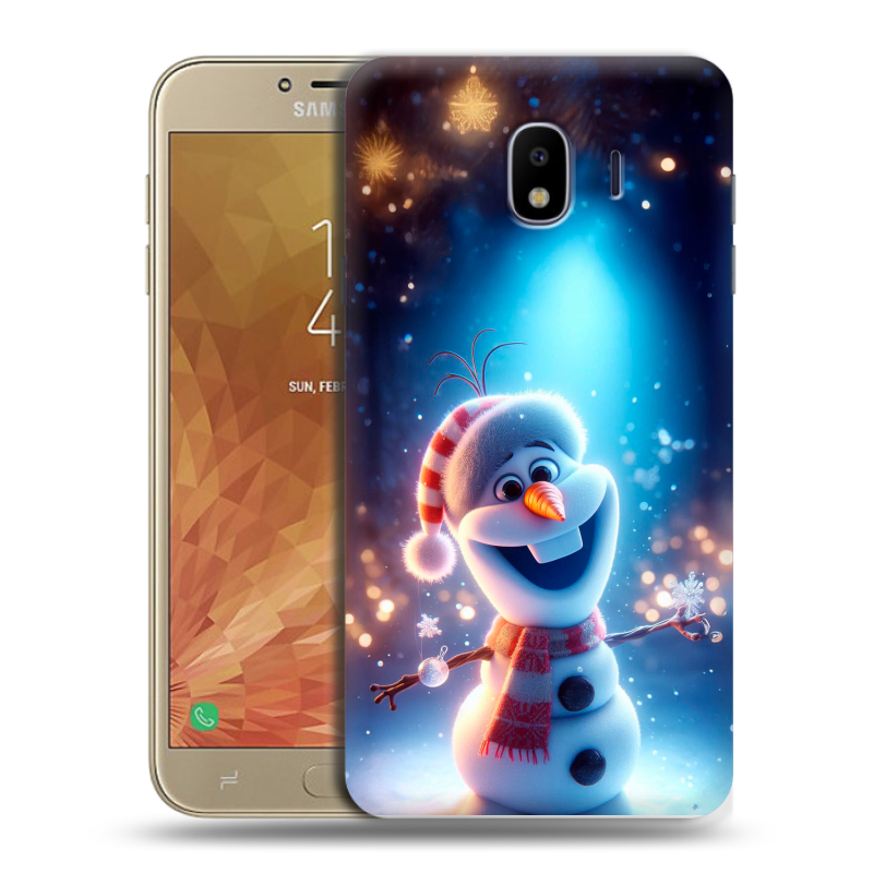 Пластиковый чехол на Samsung Galaxy J4 с принтом Новый год Пластиковый чехол на Samsung Galaxy J4 с принтом Новый год