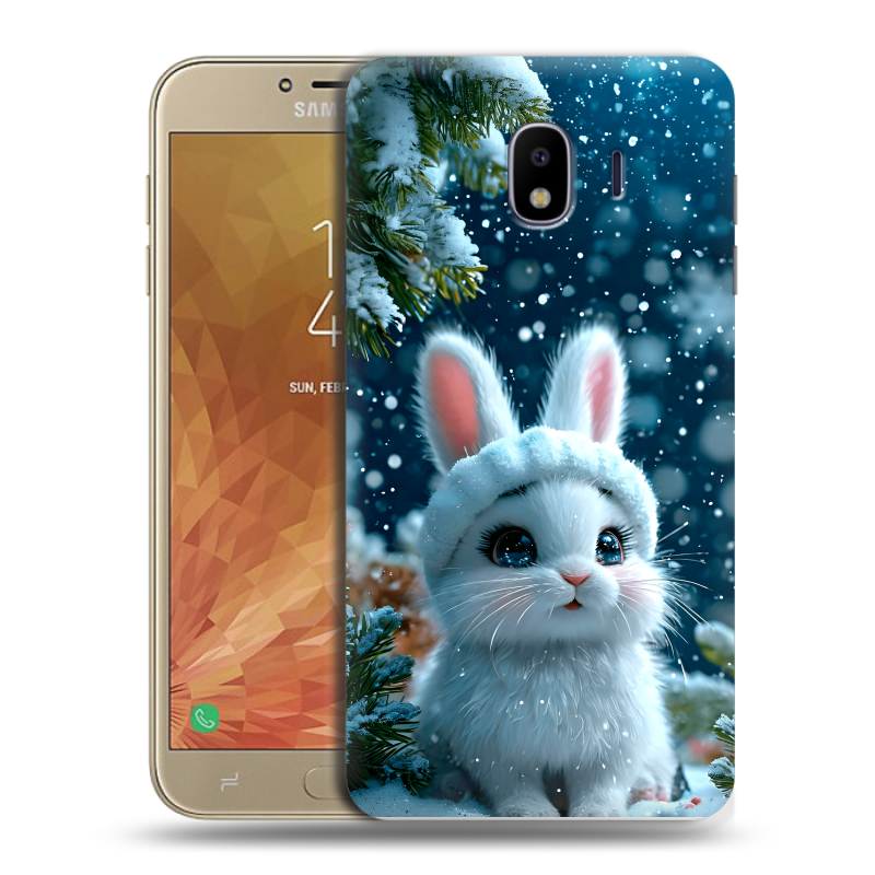 Пластиковый чехол на Samsung Galaxy J4 с принтом Новый год Пластиковый чехол на Samsung Galaxy J4 с принтом Новый год