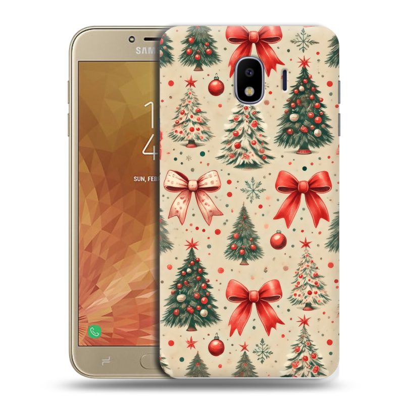Пластиковый чехол на Samsung Galaxy J4 с принтом Новый год Пластиковый чехол на Samsung Galaxy J4 с принтом Новый год