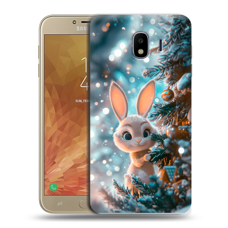 Пластиковый чехол на Samsung Galaxy J4 с принтом Новый год Пластиковый чехол на Samsung Galaxy J4 с принтом Новый год