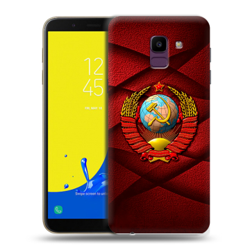 Силиконовый чехол на Samsung Galaxy J6 с принтом Герб СССР Силиконовый чехол на Samsung Galaxy J6 с принтом Герб СССР
