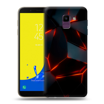 Силиконовый чехол на Samsung Galaxy J6 с принтом Яркие абстракции Силиконовый чехол на Samsung Galaxy J6 с принтом Яркие абстракции
