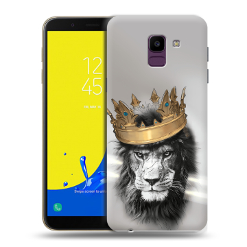 Силиконовый чехол на Samsung Galaxy J6 с принтом Лев с короной Силиконовый чехол на Samsung Galaxy J6 с принтом Лев с короной