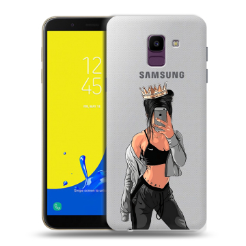 Силиконовый чехол на Samsung Galaxy J6 с принтом Женские принты