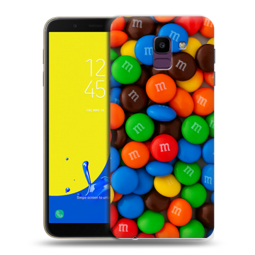 Силиконовый чехол на Samsung Galaxy J6 с принтом Конфеты