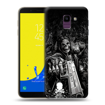 Силиконовый чехол на Samsung Galaxy J6 с принтом Скелет