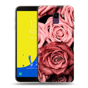 Силиконовый чехол на Samsung Galaxy J6 с принтом Цветы розы