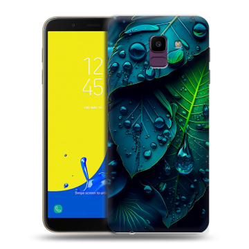 Силиконовый чехол на Samsung Galaxy J6 с принтом Листья