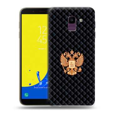 Силиконовый чехол на Samsung Galaxy J6 с принтом Герб России принт Силиконовый чехол на Samsung Galaxy J6 с принтом Герб России принт
