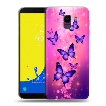 Силиконовый чехол на Samsung Galaxy J6 с принтом Бабочки Силиконовый чехол на Samsung Galaxy J6 с принтом Бабочки