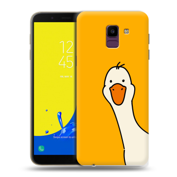 Силиконовый чехол на Samsung Galaxy J6 с принтом Утка Силиконовый чехол на Samsung Galaxy J6 с принтом Утка