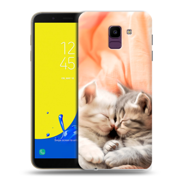 Силиконовый чехол на Samsung Galaxy J6 с принтом Котята Силиконовый чехол на Samsung Galaxy J6 с принтом Котята