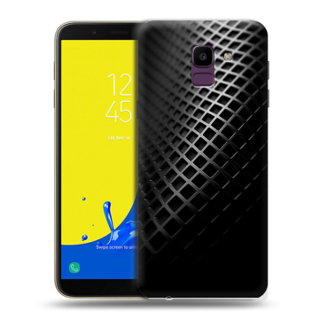 Силиконовый чехол на Samsung Galaxy J6 с принтом Текстура металла Силиконовый чехол на Samsung Galaxy J6 с принтом Текстура металла