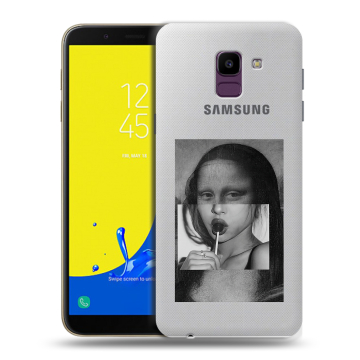 Силиконовый чехол на Samsung Galaxy J6 с принтом Мона Лиза Силиконовый чехол на Samsung Galaxy J6 с принтом Мона Лиза