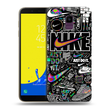 Силиконовый чехол на Samsung Galaxy J6 с принтом Найк Силиконовый чехол на Samsung Galaxy J6 с принтом Найк