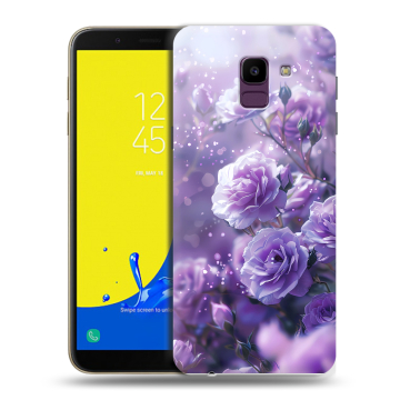 Силиконовый чехол на Samsung Galaxy J6 с принтом Розы цветы Силиконовый чехол на Samsung Galaxy J6 с принтом Розы цветы