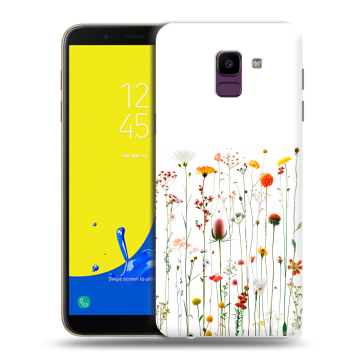 Силиконовый чехол на Samsung Galaxy J6 с принтом цветы Силиконовый чехол на Samsung Galaxy J6 с принтом цветы