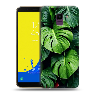 Силиконовый чехол на Samsung Galaxy J6 с принтом Листья Силиконовый чехол на Samsung Galaxy J6 с принтом Листья