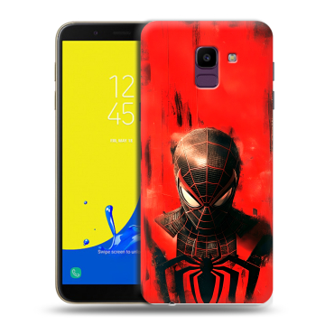 Силиконовый чехол на Samsung Galaxy J6 с принтом человек паук spiderman Силиконовый чехол на Samsung Galaxy J6 с принтом человек паук spiderman